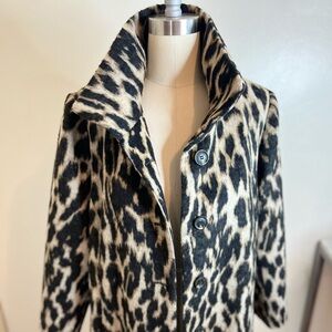 Chico's Leopard Print Trench Coat